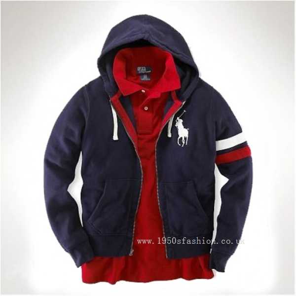 Polo Ralph Lauren Royalblue White Weathered Beacon Full Zip(Sale,Popular ,Send Coupons,pointed collar)